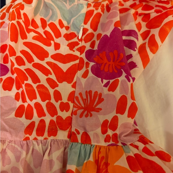 Oliphant Yoke dress, Large, gently worn. Gorgeous orange and purple colors - Picture 4 of 5